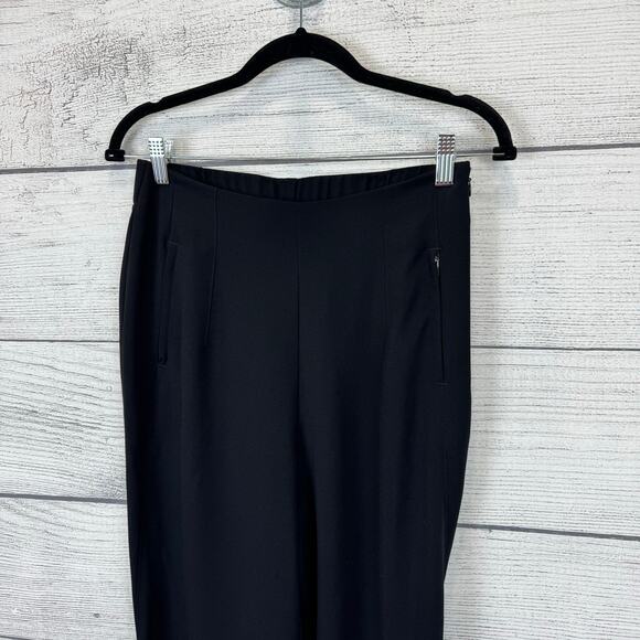 Ministry Of Supply Women's Black Swift Satin High Rise Tapered Pants Size 4 - Picture 2 of 8